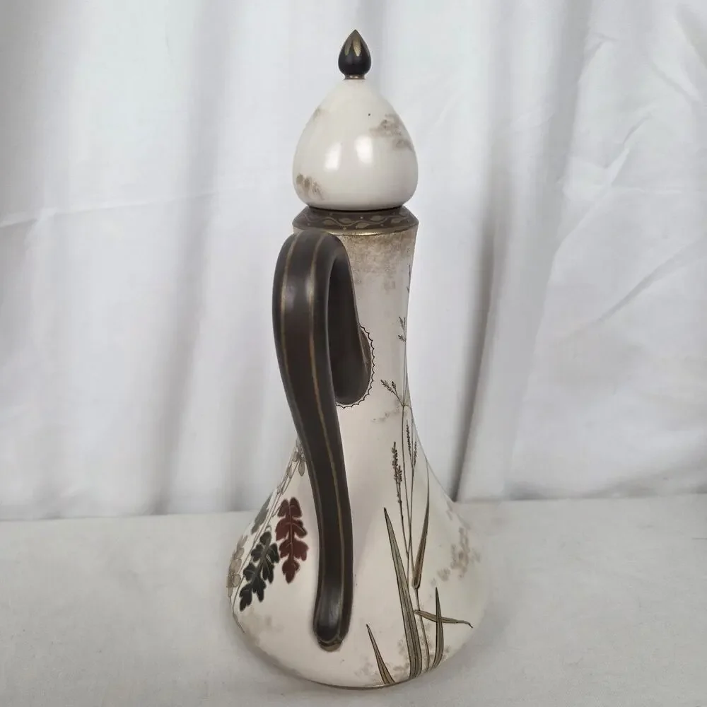 Royal Doulton Burslem Ewer Tea Pot Lidded Hand Painted Floral Persian Inspired